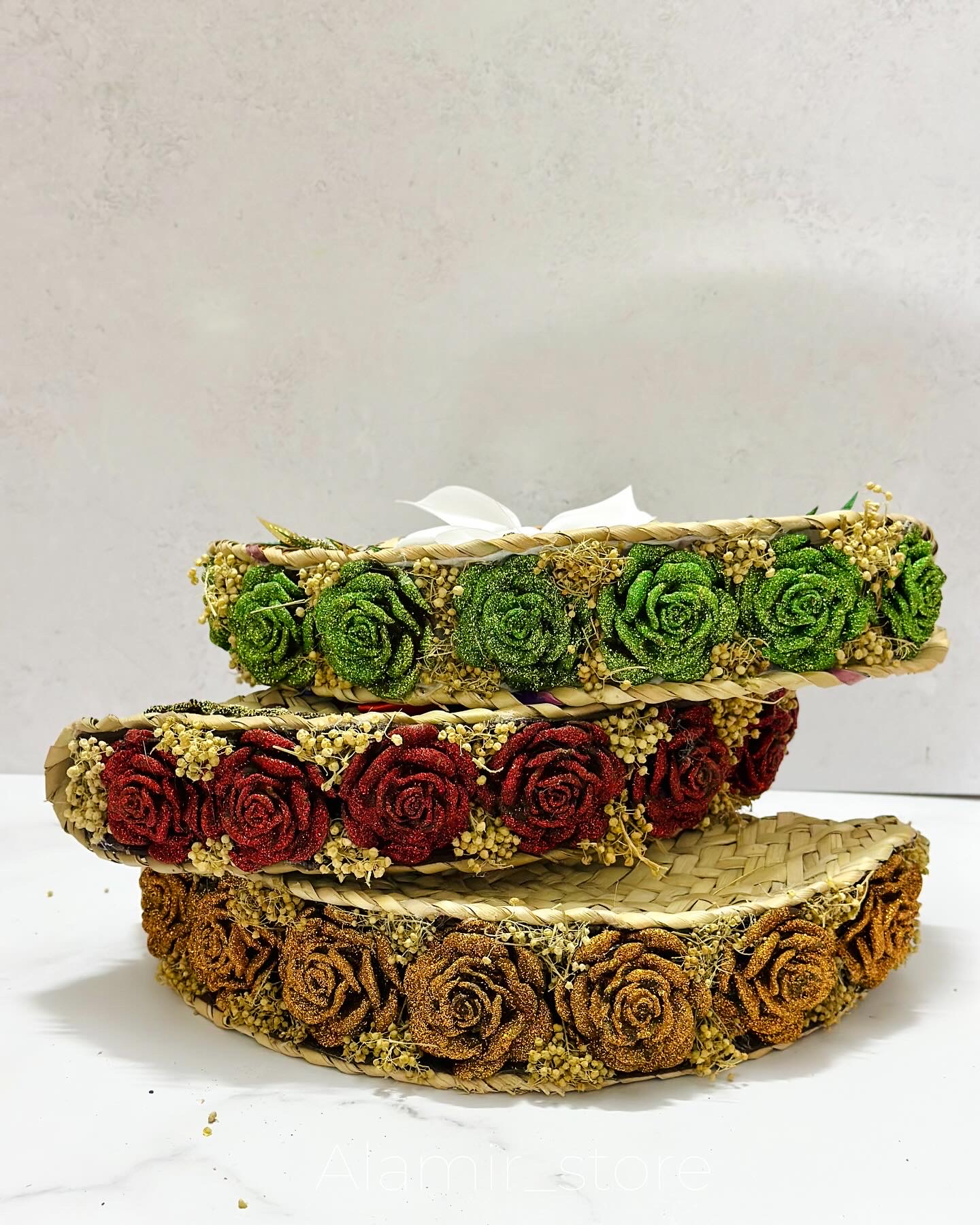 دسته گل حصیری